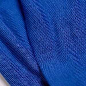 Close up of blue bamboo fabric used to make sports headbands