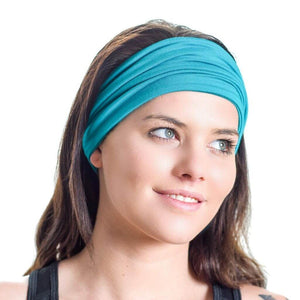 Women wearing aqua exercise sports headbands